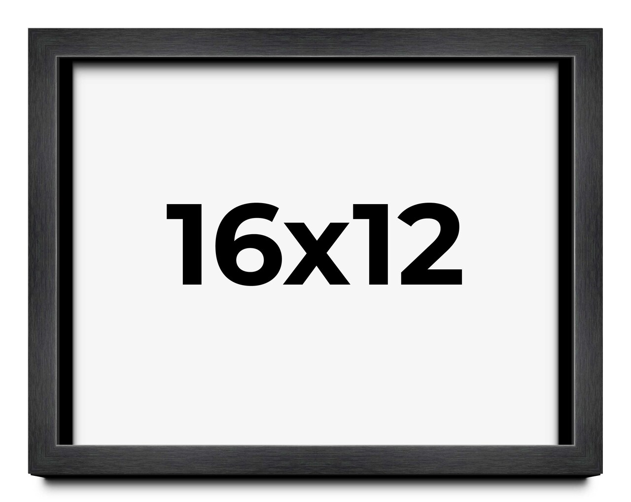 Shadow Box 1" Depth Grey Picture Frame - UV Acrylic, Backing Board, Hanging Hardware